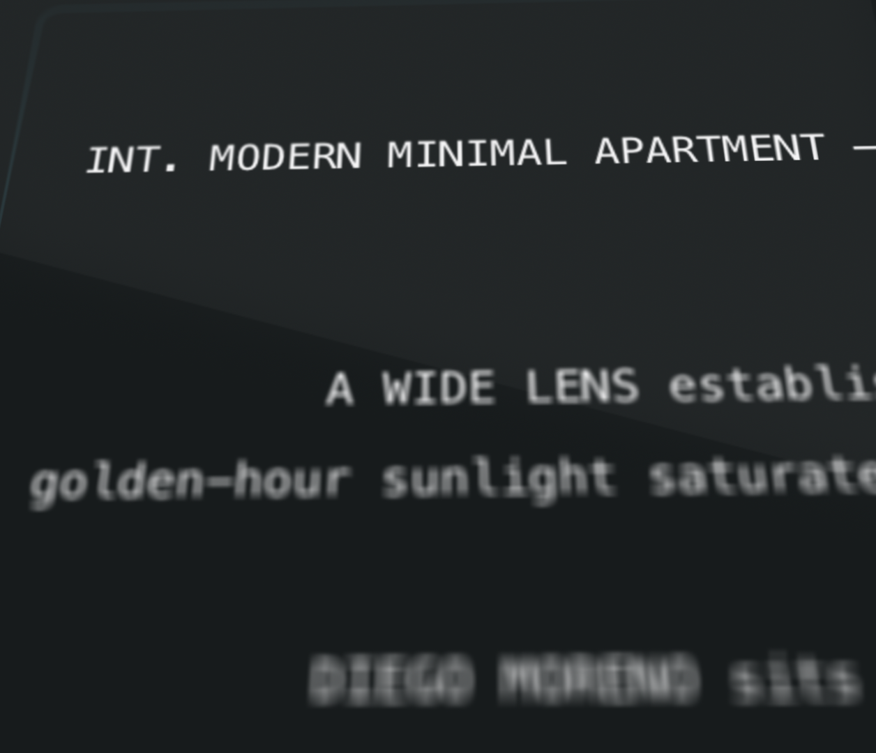 Formatted screenplay